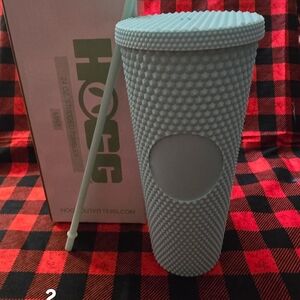 Mint Studded Tumbler with Straw